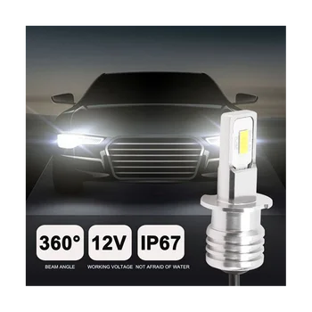 4X H3 Super Ryškus LED priekinis žibintas Priešrūkinis Žibintas Vairuotojo Lempos Lemputė Rinkinys 6000K Balta 100W