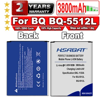 HSABAT Baterija 3800mAh BQ BQ-5512L STRIKE PRIEKĮ