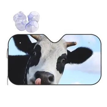 Pieno Karvė Mielas prekinis, galinis Stiklo skėtį nuo saulės Universalus Dangtelis Priekinis Langas Blokuoti 70x130cm Saulės Skydelis Automobilio stiliaus
