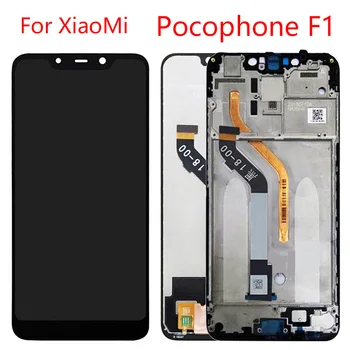 Originalus Poco F1 LCD Xiaomi Pocophone F1 LCD Ekrano Rėmelis 10 