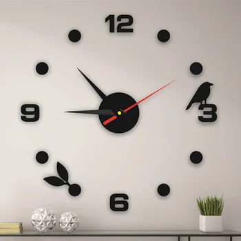 3D Šviesos Sieninis Laikrodis Frameless Akrilo PASIDARYK pats Skaitmeninis Laikrodis, Sienų Lipdukai Silent Laikrodis Kambarį Miegamojo, Biuro Sienų Dekoras
