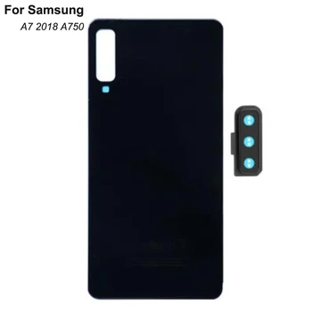 Originalus atsarginis galinis Dangtelis Skirtas SAMSUNG Galaxy A7 2018 A750 A750F Baterijos Dangtelio Backcover Atgal Galinio Stiklo Būsto Bezel Atveju