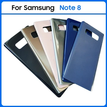 Naujas Samsung Galaxy Note 8 N950 N950F Baterija, galinis Dangtelis Galinių Durų Note8 Stiklo plokštės Būsto Atveju, Su Klijais, Pakeisti
