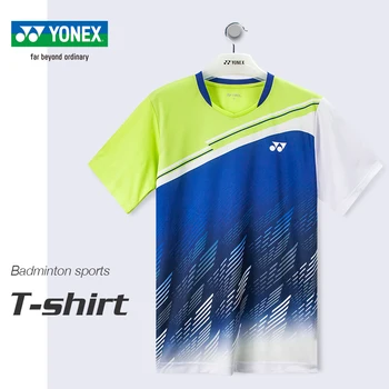 Sporto marškinėliai Yonex teniso drabužių quick dry badmintono Marškinėliai trumpomis rankovėmis vyrams, moterims vasaros 110472BCR