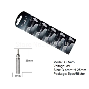 500pcs/Daug Šviežių CR425 425 3.0 V Žvejybos Plūdės Bobber Pin Formos Ličio Baterija Nauja