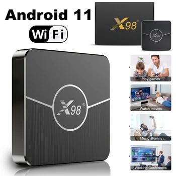 X98 Plus, Smart TV Box Amlogic S905W2 2.4&5g Wifi BT 4K Media Player 