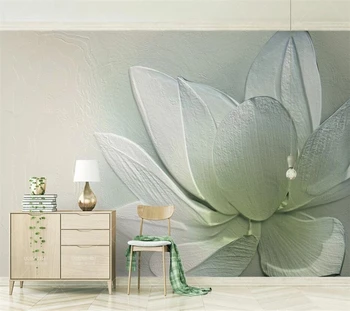 Beibehang Pasirinktinį fono paveikslėlį nuotrauka freskos 3d papel de parede lotus iškilumo mažų šviežių tėtis peint freskos TV foną, sienos popieriaus