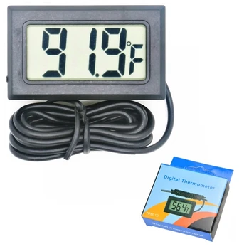 100pc Elektroninis Skaitmeninis Termometras LCD Ekranas su Zondo Laido Termostatas Orkaitės Šaldiklio Žuvų Bakas Akvariumas Pet Inkubatorius
