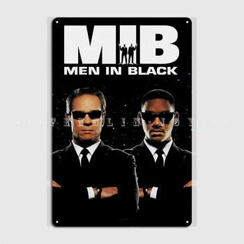 Black Vyras Mib Metalo Pasirašyti Kino Kambarį Namuose, Spausdinimas, Stendai Alavo Pasirašyti Plakatas
