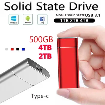 4TB HDD Išorinio Kietojo Disko 2TB Saugojimo Įrenginį, Kietąjį Diską, 500TB Nešiojamų Kompiuterių USB3.0 SSD Mobile Kietasis Diskas hd externo
