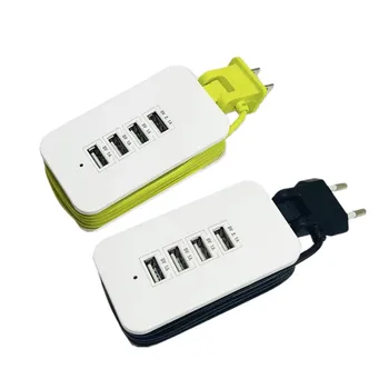 ES Kelionės Galios juostiniai AC Realizavimo 4 USB su 1,5 M Laido Išplėtimo Lizdo Sienoje Kelis Lizdas Nešiojamų Apsauga nuo Perkrovos