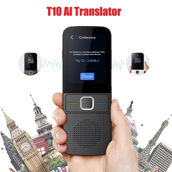 T10 Pažangaus Voice Translator 2G 32G Interneto 137 Kalbų 2,4 colių Jutikliniu Ekranu, Realaus Laiko Interneto Neprisijungęs Vertimo AI Perskaičiavimo