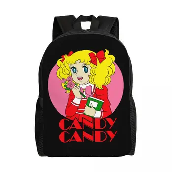 Kawaii Girl Candy Candy Nešiojamojo kompiuterio Kuprinė Moterims, Vyrams Pagrindinio Bookbag Kolegijoje Mokyklos Studentas Anime, Japonija Krepšiai