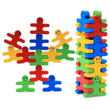16pcs Mediniai Blokai Žaislai Vaikams Balansas Mąstymo Mokymo Žaidimas Aukštos Kokybės Kūdikis Montessori Švietimo Žaislas