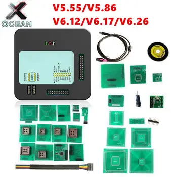 XPROG V5.55 V5.86 V6.12 V6.17 V6.26 Black Metal Box Geriau XPROG M 5.55 6.12 6.17 ECU Programavimo Sąsaja Xprog-M ATMEGA64A