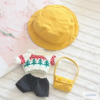 20cm lėlės drabužiai Mielas lėlės priedai Kuprinė maišelis žvejys skrybėlę megztinis kelnės Korėja Kpop EXO idol 