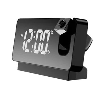LED Skaitmeninis Projektorius Projekcija Atidėti Dvigubas Žadintuvas 12/24H Laikmatis USB Miegamojo Lovos Išjungimo Laikrodis