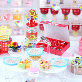 Miniatiūriniai Lėlių Kalėdų Saldainiai Padengti Kepimo Cukraus Šaukštas Masto Jar Modelis