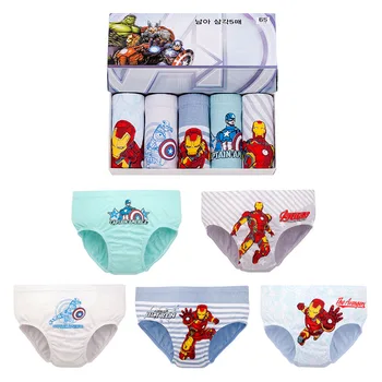 Animacinių filmų Keršytojas Ironman Kapitonas Amerika Berniukų Apatiniai Medvilnės Kvėpuojantis Superhero Kelnės Vaikams Berniukas 1-14 Metų