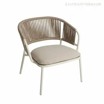 Lauko Kiemas Rotango Baldai, Sofa-Laisvalaikio Rotango Kėdės Derinys Viešbučio Balkono Sodo Dizaineris Aliuminio Lydinio Lentelė Ir