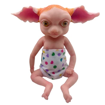 31cm Atgimsta Babe Lėlės didelėmis Ausimis viso Kūno Silikono Minkštas Lydėti Berniukas Filmą Elf Monstras Rankų darbo Dovanos LOL Lėlės Žaislas Vaikams