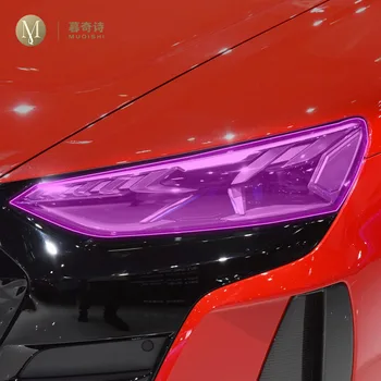 Audi RS e-tron GT 2022-2023Car Šildomi Kino TPU PRF priekinių Žibintų Apsauginė plėvelė Anti-scratch Repair membrana Rūkyti priekinis žibintas