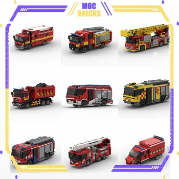 Automobilių Serijos Ss Blokai Belgijos olandijos niujorko, Londono ugniagesių Modelis Technologijų Plytų Prekės ženklą Transporto priemonės 