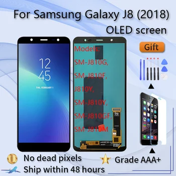Samsung Galaxy J8 J810G, J810F, J810Y, J810GF, J810M LCD ekranas Jutiklinis Ekranas Surinkimo Samsung J8 J810F/DS lcd ekranas