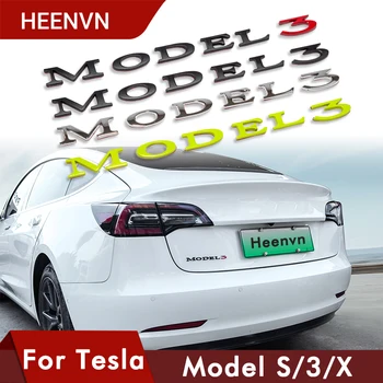 Heenvn Automobilių Raidžių Uodega Laišką, Etiketė, Lipdukas, Skirtas Tesla Model 3 2021 Reikmenys Tesla Model S X Trijų Logotipas Model3 Naujas