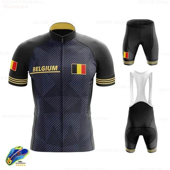 Naujas Belgijos Dviračių Džersis 2022 Vyrų Vasaros Dviračių Drabužių Quick Dry Dviračiu Dėvėti Drabužiai Ropa Ciclismo Hombre MTB Dviračių Marškinėliai