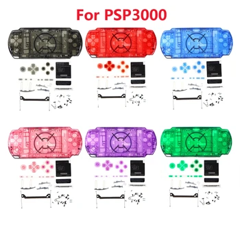 1set Kelių Spalvų PSP3000 Žaidimų Konsolės pakeitimo pilnas korpusas su lukštais padengti atveju su mygtukų rinkinys PSP 3000