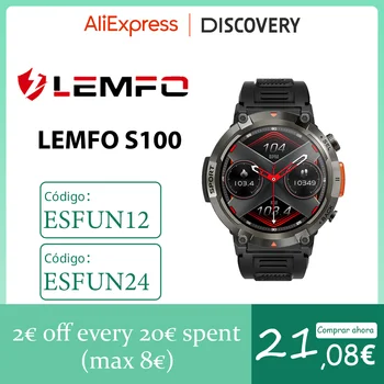 LEMFO Smart Žiūrėti S100 Smartwatch Vyrų Sveikatos Monitorius, Nešiojamų Žibintuvėlis atsparus Vandeniui Sporto režimas 