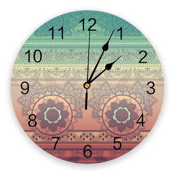 Estetinės Mandala Laikrodis Kambarį Namų Dekoro Didelis Apvalus Sieninis Laikrodis Išjungti Kvarco Stalo Laikrodis Miegamasis Apdaila Sienos Žiūrėti