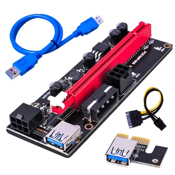 PCI-E Riser Valdybos VER009 1X iki 16X GPU Adapter PCI-e Vaizdo Plokštę, GPU Extender USB 3.0