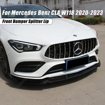 Mercedes Benz CLA W118 2020 2021 2022 2023 Automobilio Priekinio Buferio Lip Splitter Canard Spoileris, Difuzorius Guard Priedai