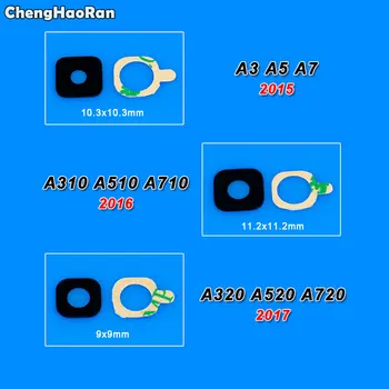 ChengHaoRan 2vnt Galinio vaizdo Kamera, Stiklinis Lęšis su aplinkosaugos ¾enklelis Samsung Galaxy A3 A5 A7 (2015 M. 2015 M. 2017 M.) orlaivį a310 A510 A710 A320 A520 A720