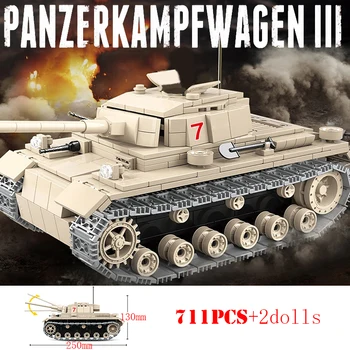Karinės vokiečių Panzer III Vidutinio Britų Cromwell Bakas Blokai WW2 Armijos Ginklu, Ginklus, Patikimesnis Miesto Plytas, Vaikams, Žaislai, Dovanos