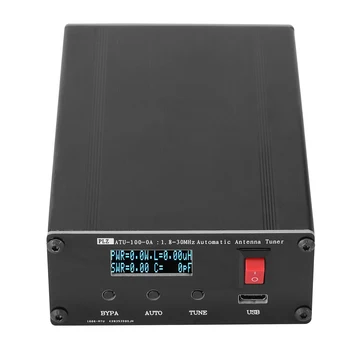ATU100 1.8-30Mhz Automatinė Trumpųjų bangų Antenos Imtuvą USB Tipo C Įkrovimo su 0.96 colių OLED Ekranas Antenos Koordinatorius