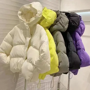 Janveny 2023 Moterų Žiemos Puffer Coat Derliaus Prarasti Balta Antis Žemyn Striukė Ultra Light Moterų Mados Pinkycolor Šiltas Parkas