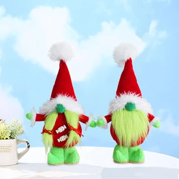 Kalėdų Žalia Barzda Nykštukas Gnome Lėlės, Papuošalai Mielas Animacinių filmų Nykštukas Elf Namų didmeniniams