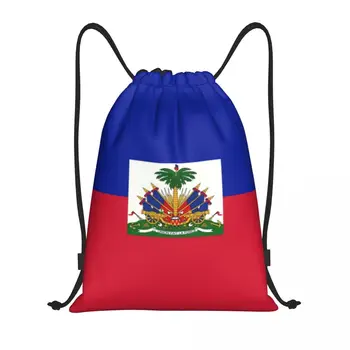 Custom Vėliava, Haitis Raišteliu Krepšys Moterims, Vyrams, Lengvas, Sporto Salė, Sandėliavimo Kuprinė