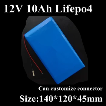 Nemokamas pristatymas LiFePO4 12v 10AH ličio geležies fosfato ekranas, led apšvietimas, daugkartinio įkrovimo baterija + 14.6 1.5 v kroviklis