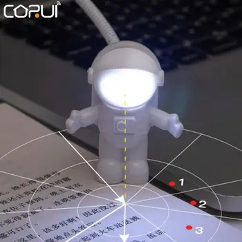 CORUI LED Astronautas Kosmonautas Naktį Šviesos USB Apdailos Lempos Kambarį Miegamojo Lovos Studijų Kompiuterių Šviesos Vaikai Naktį Šviesos