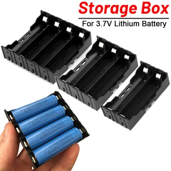 3,7 V Ličio Baterijos Laikymo Dėžutė Universaliųjų 1 2 3 4 Lizdą, Baterijų Konteineris Sunku Pin Portable 