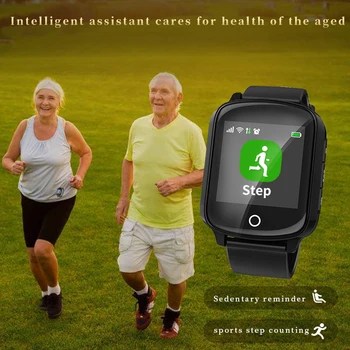 naujas 1.54 colių Wifi GPS Tracker Ieškiklis Smart Žiūrėti Vyresnio amžiaus Moterų, Vyrų Smartwatch su SOS Skambučio Širdies ritmas, Kraujo Spaudimas pk D100