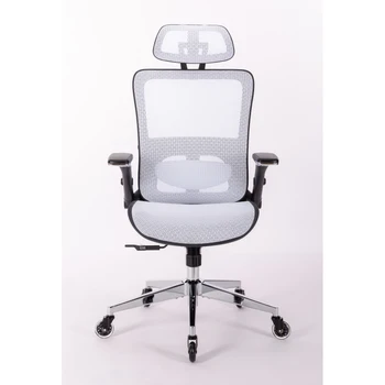 Baltos spalvos Tinklelis, Biuro Kėdės, Kompiuterio Kėdė, Namo, Biuro Kėdė, 4D Reguliuojamo Aukščio, 360 Laipsnių Besisukantis Ergonomiškas Dizainas