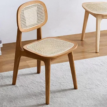 Rotango Sodo Valgomojo Kėdės Butas Kambarį Kėdės Modernus Patogus Unikalus, Minimalistinis Sillas Virtuvės Baldai A1