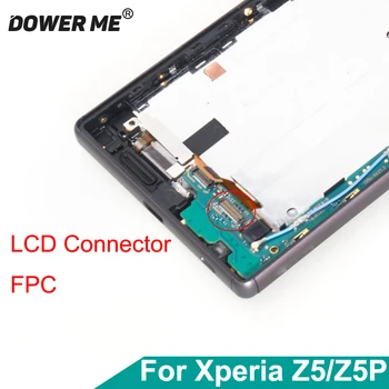 Dower Mane LCD Ekranas Flex Kabelis FPC Jungtis Įrašą Kištukas Sony Xperia Z5 E6633 E6653/83 Z5 Premium Z5P Plius E6883/53/33