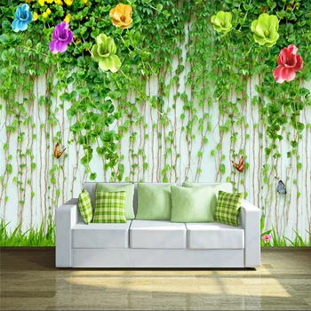 wellyu Aukštos raiškos gėlių pintais sienos 3D TV foną užsakymą didelės apimties sieninis aplinkos šilko šilko tapetai