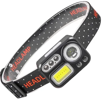 Nešiojamų Mini XPE-COB LED Žibintai Įkrovimo Nešiojamų Žvejybos priekinis žibintas Žibintuvėlis Lauko Dviračių Lempa Nešiojama Apšvietimo